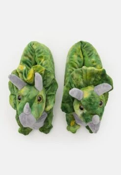 Triceratops Slipper Unisex - Slippers - Green -Famous Lady Shoe Store 04fc91a1b5bd492e89396ca4af76c205