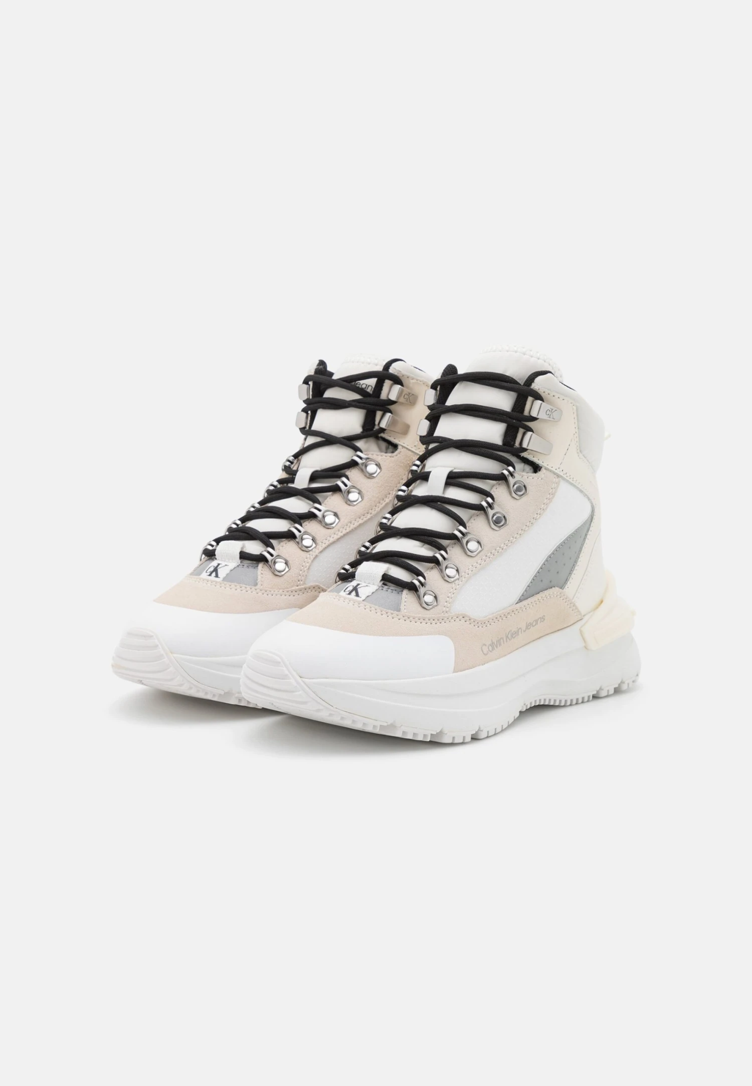 Calvin Klein Jeans Chunky Runner Laceup- High-Top Trainers - Off White/White 3 Calvin Klein Jeans Chunky Runner Laceup- High-Top Trainers - Off White/White - Image 3