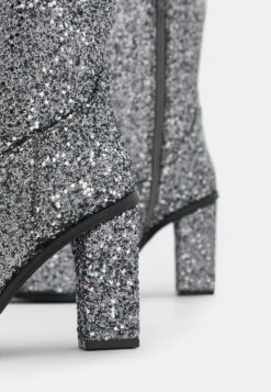 Buffalo Vegan Zoe Boot - High Heeled Boots - Gun Glitter -Famous Lady Shoe Store 26c564eecc00464bb07d5cf2f01244c7