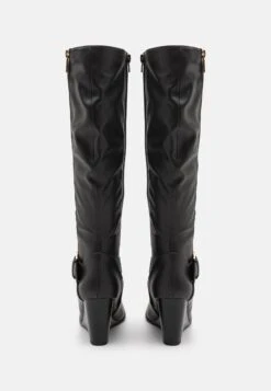 Anna Field Wedge Boots - Black -Famous Lady Shoe Store 28140ce9848c4155be057ede515edc44