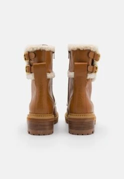 See By Chloé Mallory Lace Up Bootie - Platform Ankle Boots - Tan -Famous Lady Shoe Store 2f4d32c38758489ea32853a43f1fa5f7