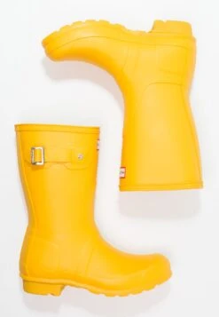 Hunter ORIGINAL Womens Short Boot Vegan - Wellies - Yellow -Famous Lady Shoe Store 3bb21eb6736a43a48b9ccfe49496cbc9