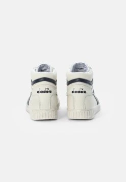 Diadora Game Unisex - High-Top Trainers - White/Blue Caspian Sea -Famous Lady Shoe Store 51257f06a2e5415eb4097515696b7a24