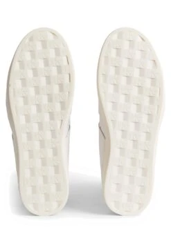Calvin Klein Jeans Classic Cupsole Elast Webbing - Slip-Ons - White/Ancient White -Famous Lady Shoe Store 5af156a6917d47e4b220337f01afd993
