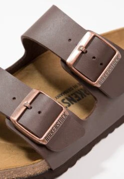 Birkenstock Arizona - Slippers - Dark Brown -Famous Lady Shoe Store 5e23b84d662d44c590718ade8d91f162