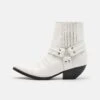 Jeffrey Campbell Norco - Cowboy/Biker Ankle Boot - White