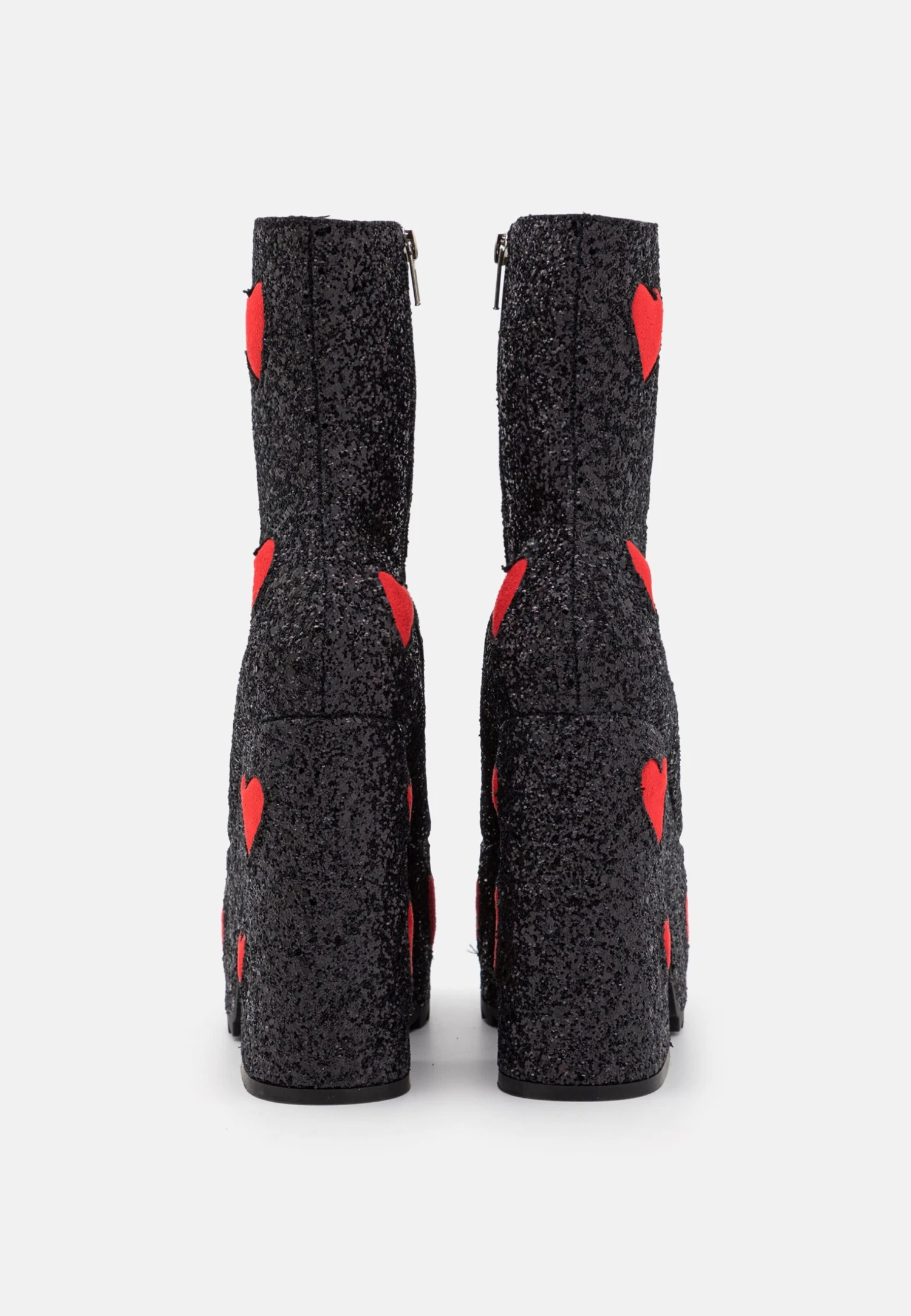 Lamoda Keeper Chunky Platform Ankle Boots - High Heeled Ankle Boots - Black/Red 4 Lamoda Keeper Chunky Platform Ankle Boots - High Heeled Ankle Boots - Black/Red - Image 4