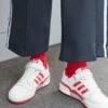 Adidas Originals Forum 84 - Trainers - Off White/Vivid Red