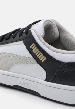 Puma Rebound Unisex - Trainers - White/Cool Light Gray/Black/Gold -Famous Lady Shoe Store 721e3e2e97214be188d6ad632a0560a5