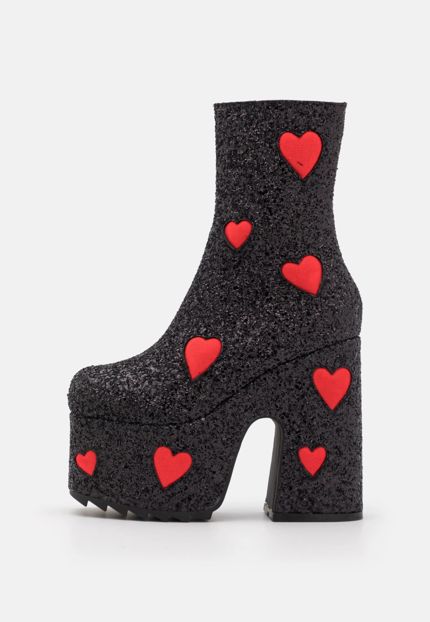 Lamoda Keeper Chunky Platform Ankle Boots - High Heeled Ankle Boots - Black/Red 2 Lamoda Keeper Chunky Platform Ankle Boots - High Heeled Ankle Boots - Black/Red - Image 2