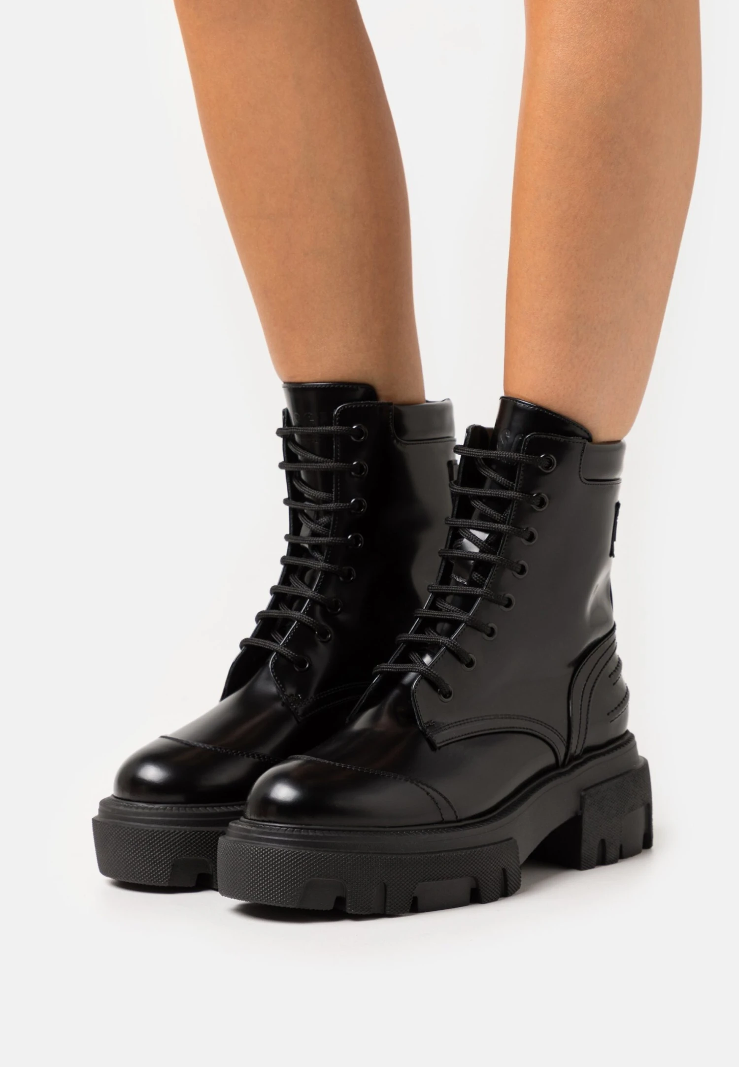MSGM Donna Woman Boot - Lace-Up Ankle Boots - Black 1 MSGM Donna Woman Boot - Lace-Up Ankle Boots - Black