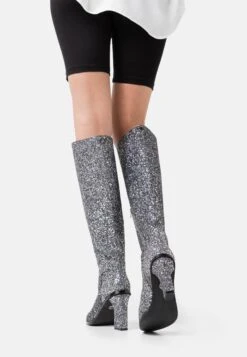 Buffalo Vegan Zoe Boot - High Heeled Boots - Gun Glitter