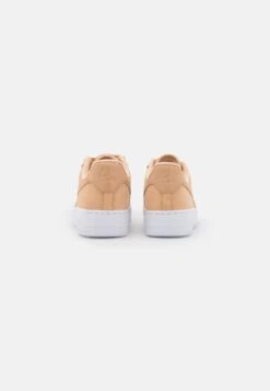 Nike Sportswear Nike Air Force 1 Premium - Trainers - Tan/White -Famous Lady Shoe Store 854af5a84cff49f1b21441370840f9af