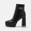 TWINSET Tronchetto Con Plateau E Catena Oval - Platform Ankle Boots - Nero