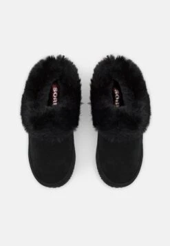 Sorel Go Coffee Run - Slippers - Black/Sea Salt -Famous Lady Shoe Store 96c88b602c104e63944adb50fd9c4f53