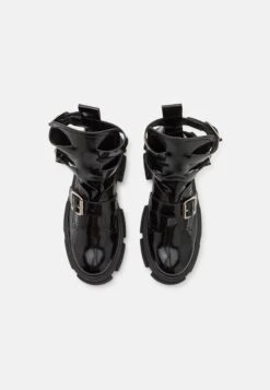 Steve Madden Tied Up - Platform Ankle Boots - Black -Famous Lady Shoe Store a395a3b882094062a675f45d716b0e8c