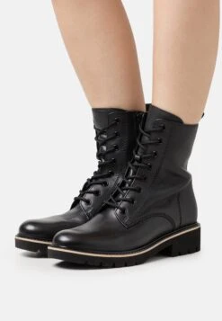 Gabor Comfort Lace-Up Ankle Boots - Schwarz