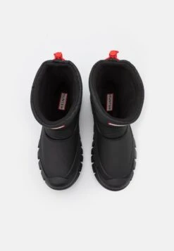 Hunter ORIGINAL Womens Intrepid Short- Winter Boots - Black -Famous Lady Shoe Store ab4b8a650d7145208843951685fe958b