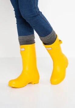 Famous Lady Shoe Store 25 Hunter ORIGINAL Womens Short Boot Vegan - Wellies - Yellow