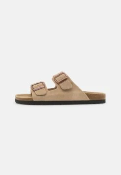 Pier One Leather Unisex - Slippers - Beige