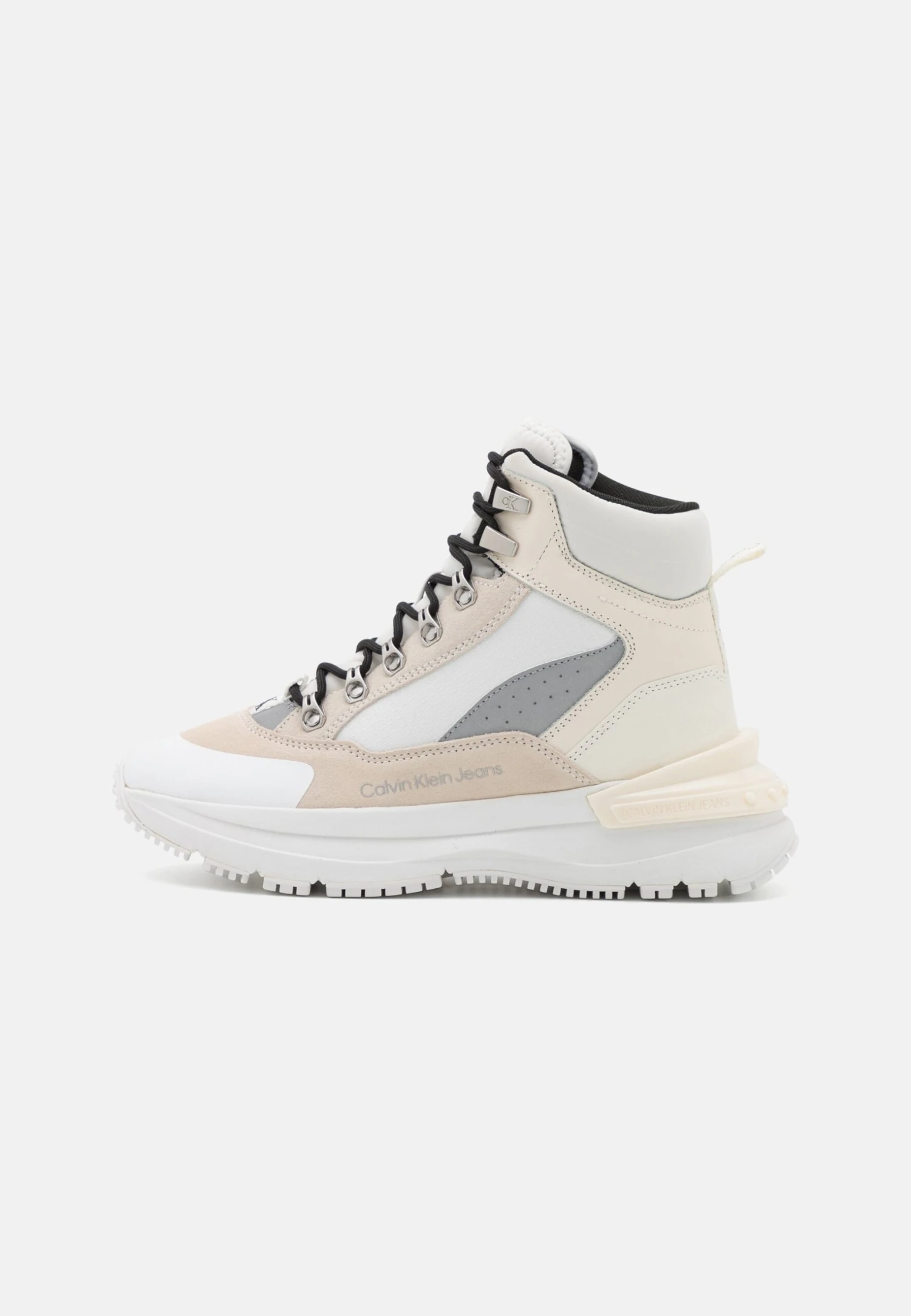 Calvin Klein Jeans Chunky Runner Laceup- High-Top Trainers - Off White/White 2 Calvin Klein Jeans Chunky Runner Laceup- High-Top Trainers - Off White/White - Image 2