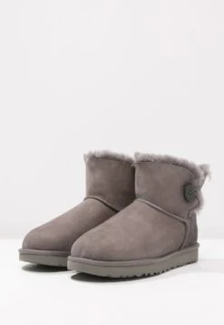 Ugg Mini Bailey Button - Ankle Boots - Grey 8 Ugg Mini Bailey Button - Ankle Boots - Grey -Famous Lady Shoe Store c0aea58a644b4c089a6207432b4be7d3