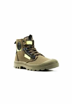 Palladium Pampa Hi Re-Craft Unisex - Lace-Up Ankle Boots - Olive Night 10 Palladium Pampa Hi Re-Craft Unisex - Lace-Up Ankle Boots - Olive Night -Famous Lady Shoe Store d108b2dc94f74e3c887e0550b05184e2