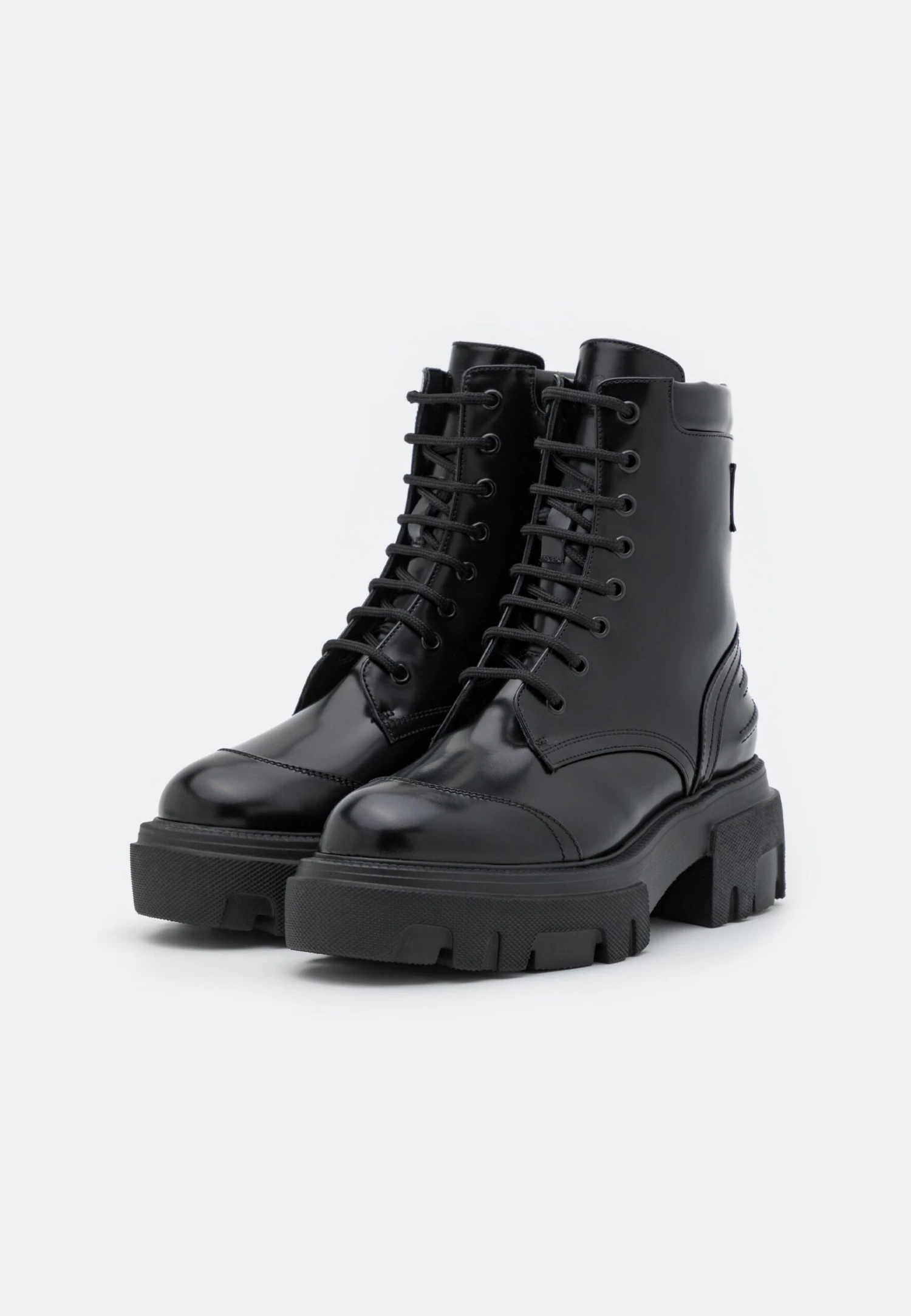 MSGM Donna Woman Boot - Lace-Up Ankle Boots - Black 3 MSGM Donna Woman Boot - Lace-Up Ankle Boots - Black - Image 3