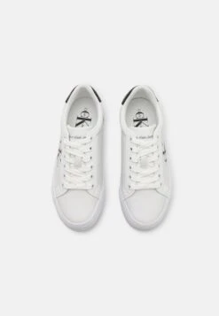 Calvin Klein Jeans Bold Laceup- Trainers - Bright White/Black -Famous Lady Shoe Store db6333c00c9a4e4197e856c3829af800