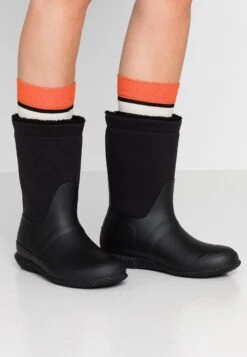 Famous Lady Shoe Store 27 Hunter ORIGINAL Womens Roll Top Boot - Wellies - Black