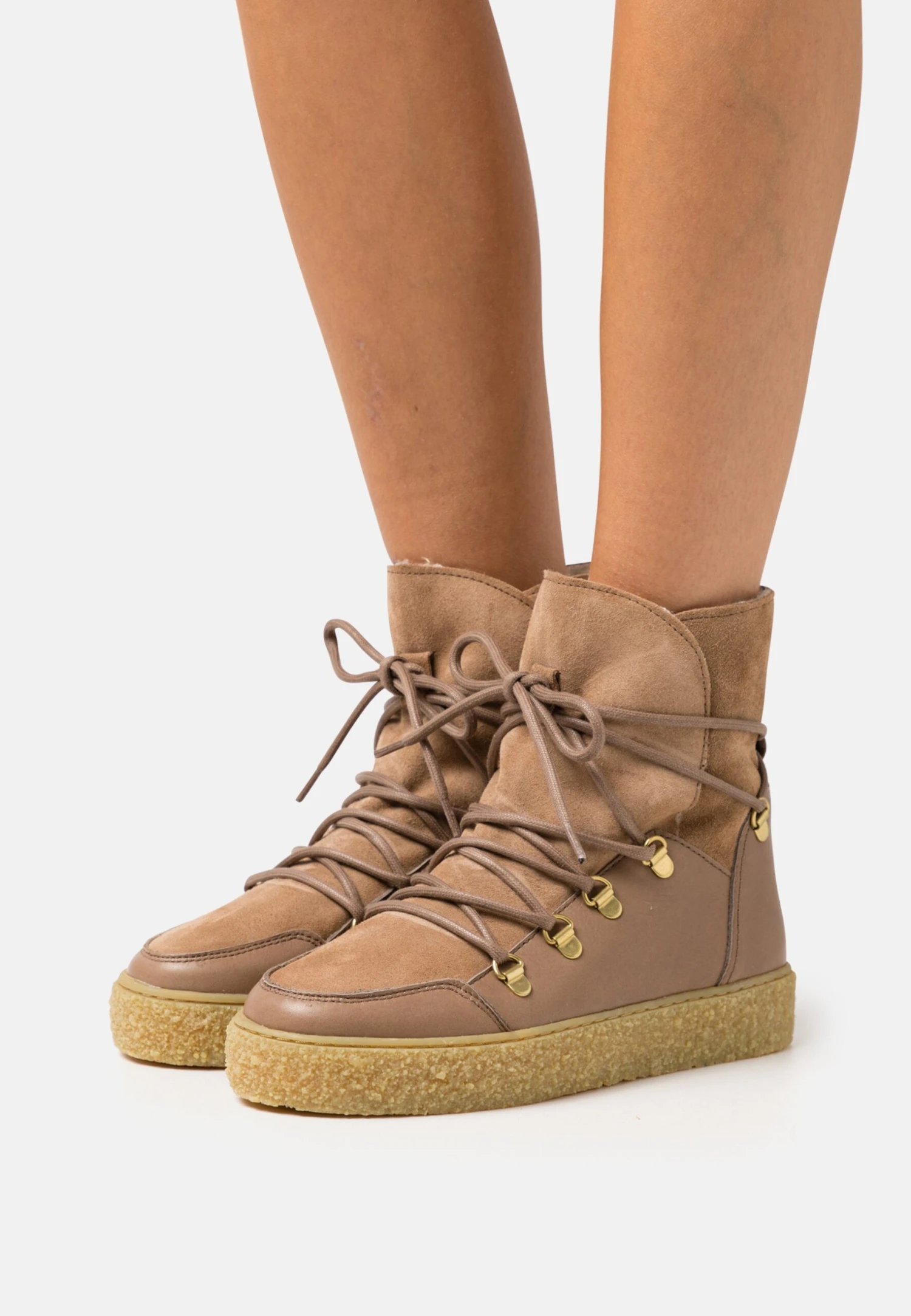 Pavement Lola - Lace-Up Ankle Boots - Taupe 1 Pavement Lola - Lace-Up Ankle Boots - Taupe