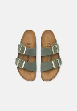 Birkenstock Arizona Lenb- Slippers - Thyme -Famous Lady Shoe Store f6f272bfee794007bc50802dda3b0f24